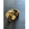 Support de Bague  travaillé pour cabochon 8mm Acier Inoxydable finition Doré