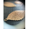 Estampes pendentif connecteur filigrane Feuille couleur Doré de 25mm