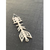 Pendentif  Flèche 34 mm, Acier Inoxydable finition Argent Platine Rhodié