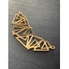 Connecteur forme Géométrique Multi Triangle 61mm Acier Inoxydable finition Doré