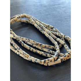 Perles Tube 14mm Jaspe Dalmatien