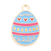 Pendentifs breloques Oeufs  Pâques Emaillé 22 mm métal Doré