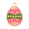 Pendentifs breloques Oeufs  Pâques Emaillé 22 mm métal Doré