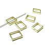Perles intercalaires  Cadre Rectangle 15mm métal finition Dore  Idéal pour perles en 8mm
