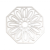 Estampes pendentif filigrane  Fleur dans Octogone 36mm métal finition Argent Platine