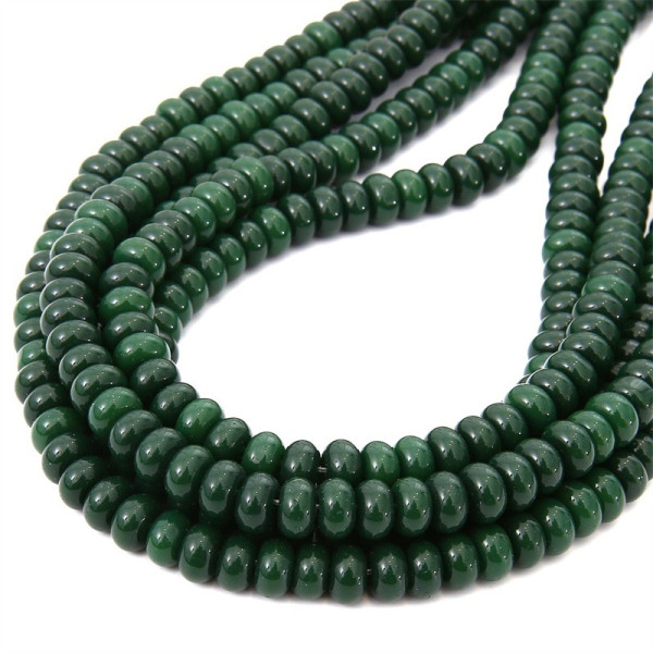 Perles de verre rondelles 8 par 5 mm