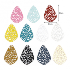 Estampes, pendentifs filigrane, forme Goutte Géométrique 53mm, Coloris Doré