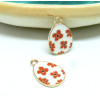 Pendentifs breloques Oeufs  Pâques Emaillé 22 mm métal Doré