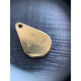 PS11760897 – Lot de 1 Pendentif Fleur Mois AVRIL 13.9mm – Acier Inoxydable Doré