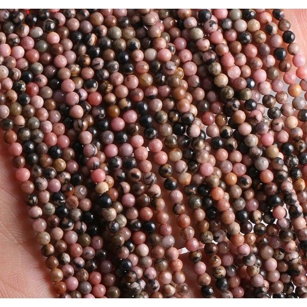 Perles Rondes 6 mm Rhodonite