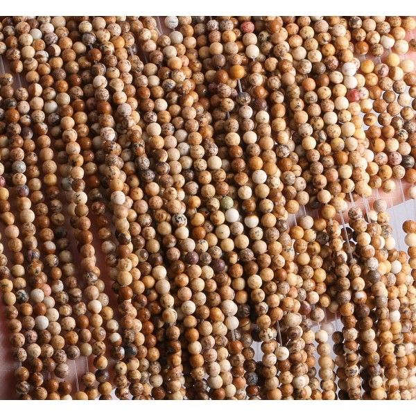 Perles Rondes 2 mm Jaspe Paysage