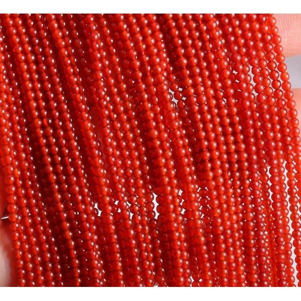 Perles Rondes 3 mm Agate Rouge