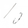 Support de Bracelet à former 15.2 par 0.40cm à personnaliser avec poinçons Acier Inoxydable finition Argenté
