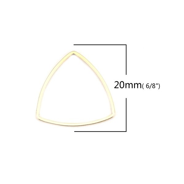 Pendentifs Connecteurs Triangle forme Etrier 20 mm Doré en Acier Inoxydable 304 pour bijoux raffinés raffinés