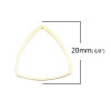 Pendentifs Connecteurs Triangle forme Etrier 20 mm Doré en Acier Inoxydable 304 pour bijoux raffinés raffinés