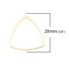 Pendentifs Connecteurs Triangle forme Etrier 20 mm Doré en Acier Inoxydable 304 pour bijoux raffinés raffinés