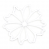 Estampes pendentif filigrane Fleur 17mm métal finition Blanc