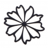 Estampes pendentif filigrane Fleur 17mm métal finition Noir