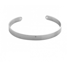 Supports bracelet Jonc avec petit anneau – Cuivre couleur Argent Platine Rhodié