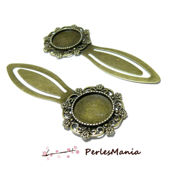 Support de Marques PAGE ARTY 18mm Laiton finition Bronze pour cabochons