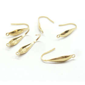 Boucles d'oreille Crochet 19.5mm, Acier Inoxydable Chirurgical 316L,  finition Doré Placage Ionique