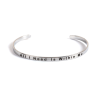 Support de Bracelet Jonc 4 mm en ACIER INOXYDABLE 304 finition Argenté "All I need is within me"