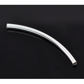Tubes intercalaires incurvés 60 par 3mm cuivre finition ARGENT VIF