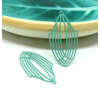 Estampes, pendentif,  filigrane, Art Déco 40mm, coloris Vert Pastel