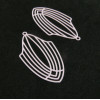 Estampes, pendentif,  filigrane, Art Déco 40mm, coloris Rose Pale
