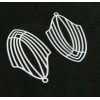 Estampes, pendentif,  filigrane, Art Déco 40mm, coloris Blanc