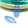 Estampes, pendentif,  filigrane, Art Déco 40mm, coloris Bleu Electrique