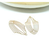 Estampes, pendentif,  filigrane, Art Déco 40mm, coloris Or Rose