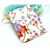 Pochettes, sachets pochons Fleurs Crème14  par 10 cm pour  cadeaux, bijoux, dragée
