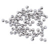 Perles intercalaires Rondes 3mm Trou 1mm en Laiton Argent Platine Placage sous Vide