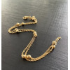 Tour de cou, Collier chaîne 46cm maille avec bille 2.7mm, laiton finition Doré à l'or fin 18K