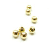 Perles Intercalaires Bille 2mm laiton Plaqué Or 18KT