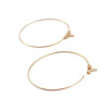 Boucles d'oreilles, Créoles Cintres 20mm, Acier inoxydable finition Doré à l'or fin 18K, PVD