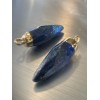 Pendentif Lapis Lazuli 26mm - laiton finition Doré