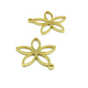 Pendentifs  Fleur 20mm Acier Inoxydable 304 finition Doré