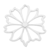 Estampes pendentif filigrane Fleur 17mm métal finition Argent Platine