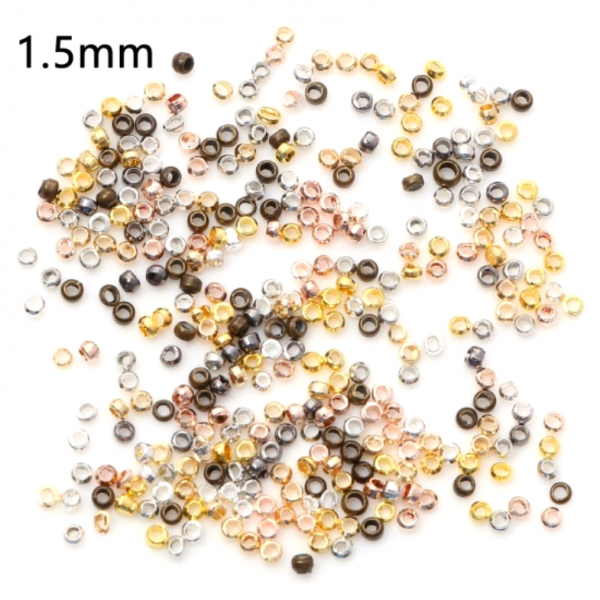 Perles à Écraser 1.5mm Cuivre finition multicolores