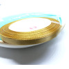 RC6Y104 – 1 rouleau de 22 mètres Ruban Satin 6 mm – Beige Doré – Création Bijoux & Scrapbooking