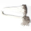 Colliers RAS DE COU en CORDE Cirée BLANC 1.5mm  avec chaine d'extension