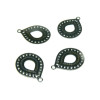 Estampes pendentif filigrane Goutte 16mm métal Coloris NOIR
