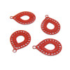 Estampes pendentif filigrane Goutte 16mm métal Coloris Rouge