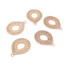 Estampes pendentif filigrane Goutte 16mm métal Coloris Or Rose