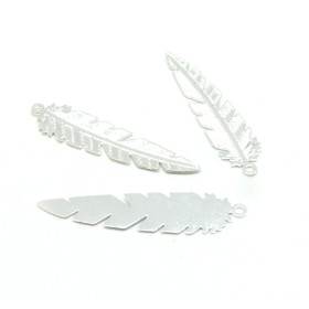 Estampes pendentif filigrane 33 mm Coloris Argent Vif