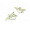 Pendentifs - Avion Origami 16 mm - finition Argenté en Acier Inoxydable 304- pour bijoux raffinés
