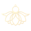 Estampes pendentif Grande feuille de lotus 39mm métal finition Doré