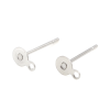 PS11714686 Lot de 10 -20  Supports de Boucle d'oreille puce 5mm avec attache en Acier Inoxydable 304